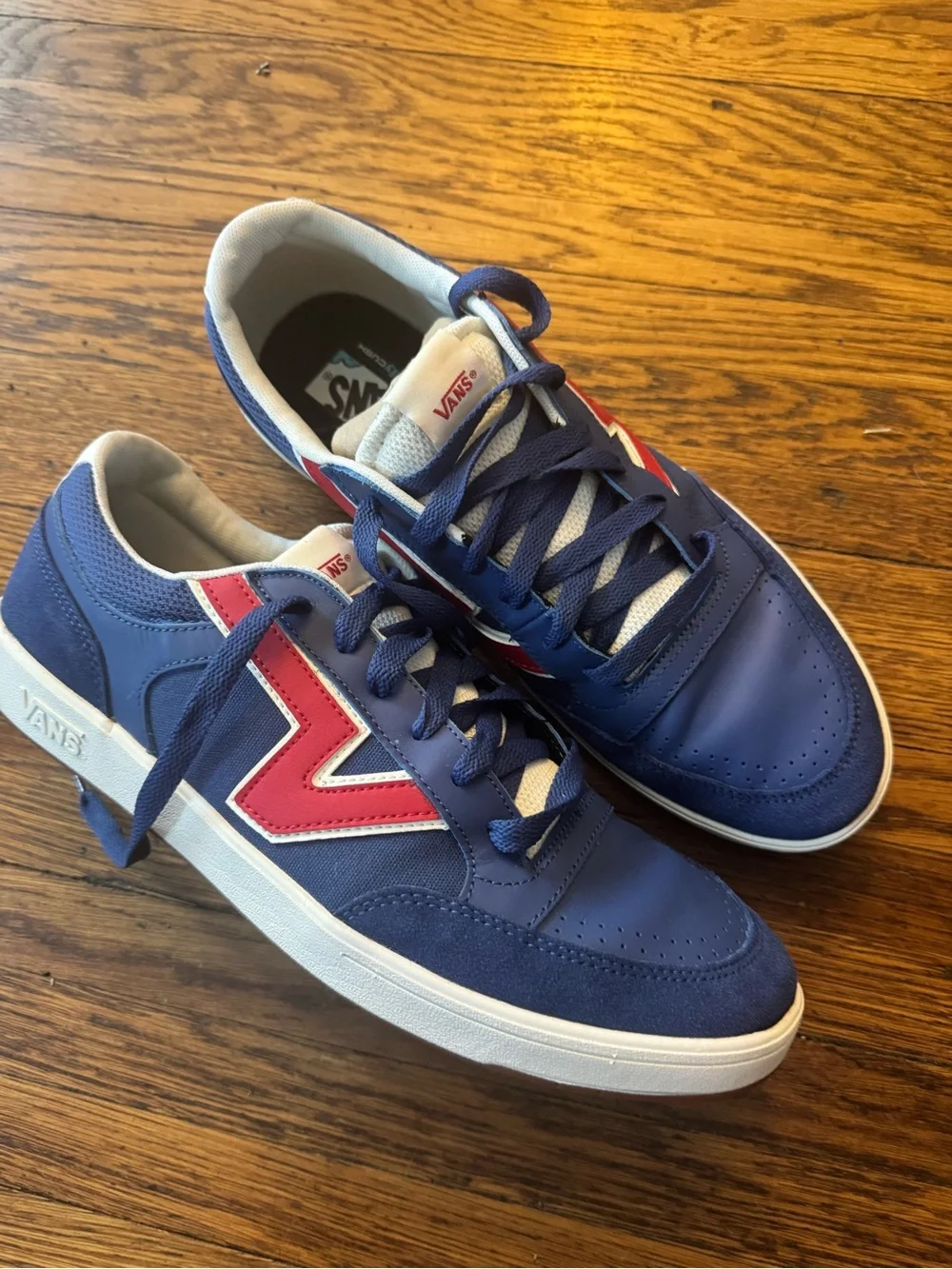 Vans Men’s Lowland CC Retro Sport Blue Red Skate Shoes Sneakers Size 13 US  Vans
